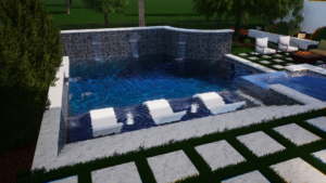 Pool Design with Tanning Ledge