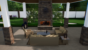 Outdoor Design tih Fireplace