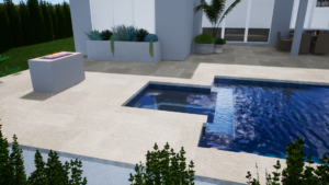 Pool With Flush Spa