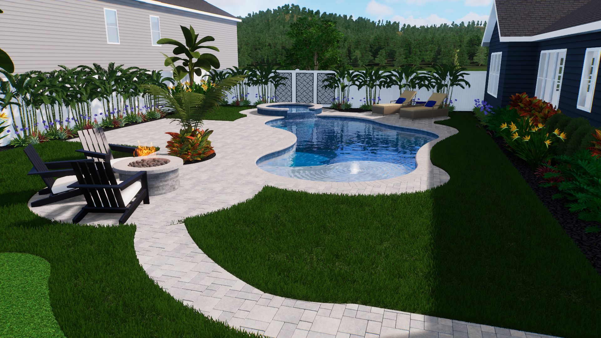 Landscape Design with artificial turf