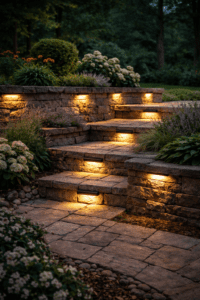 Stair and Wall Outdoor Lighting