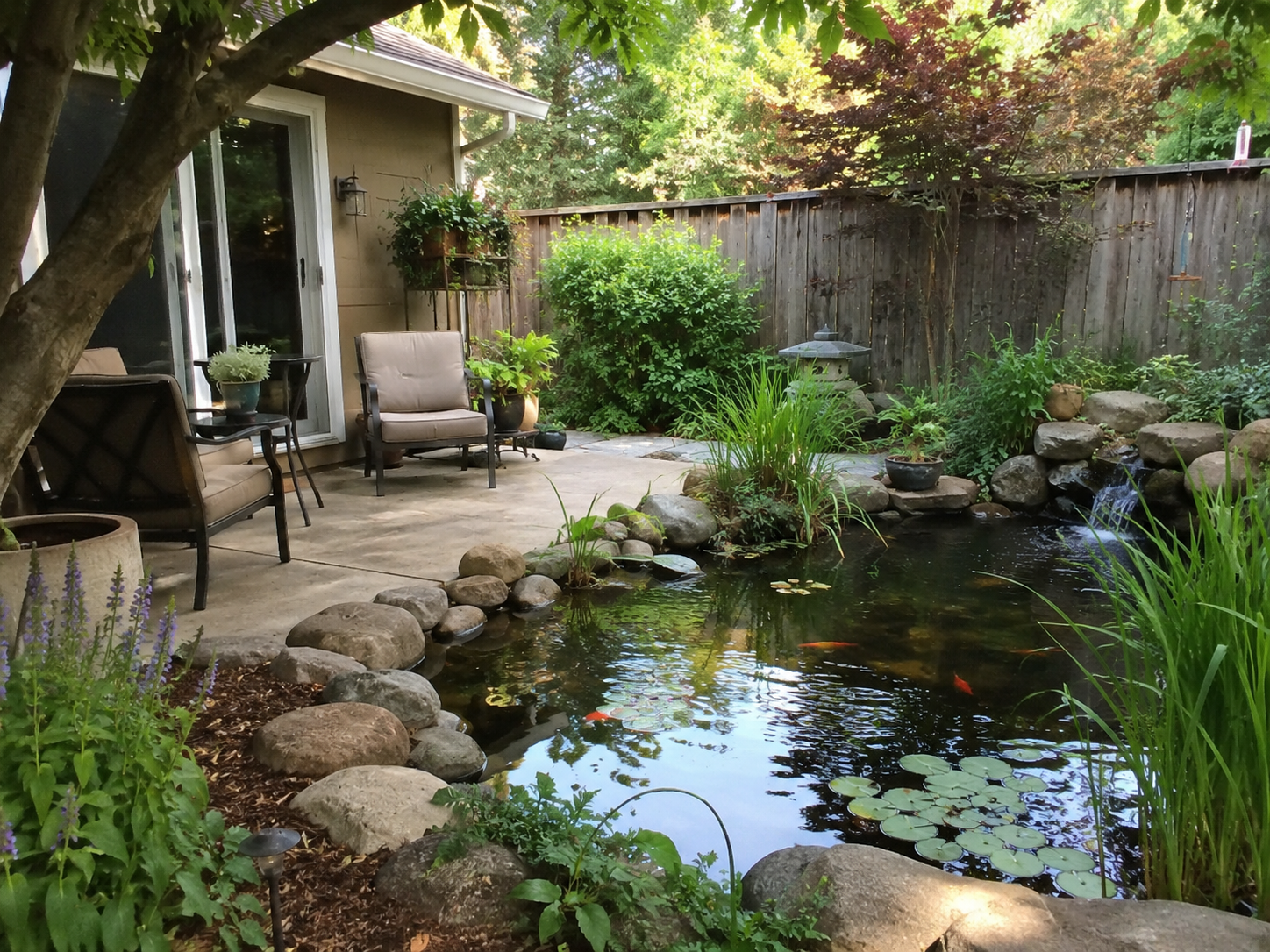 Backyard Koi Pond Photo